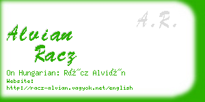 alvian racz business card